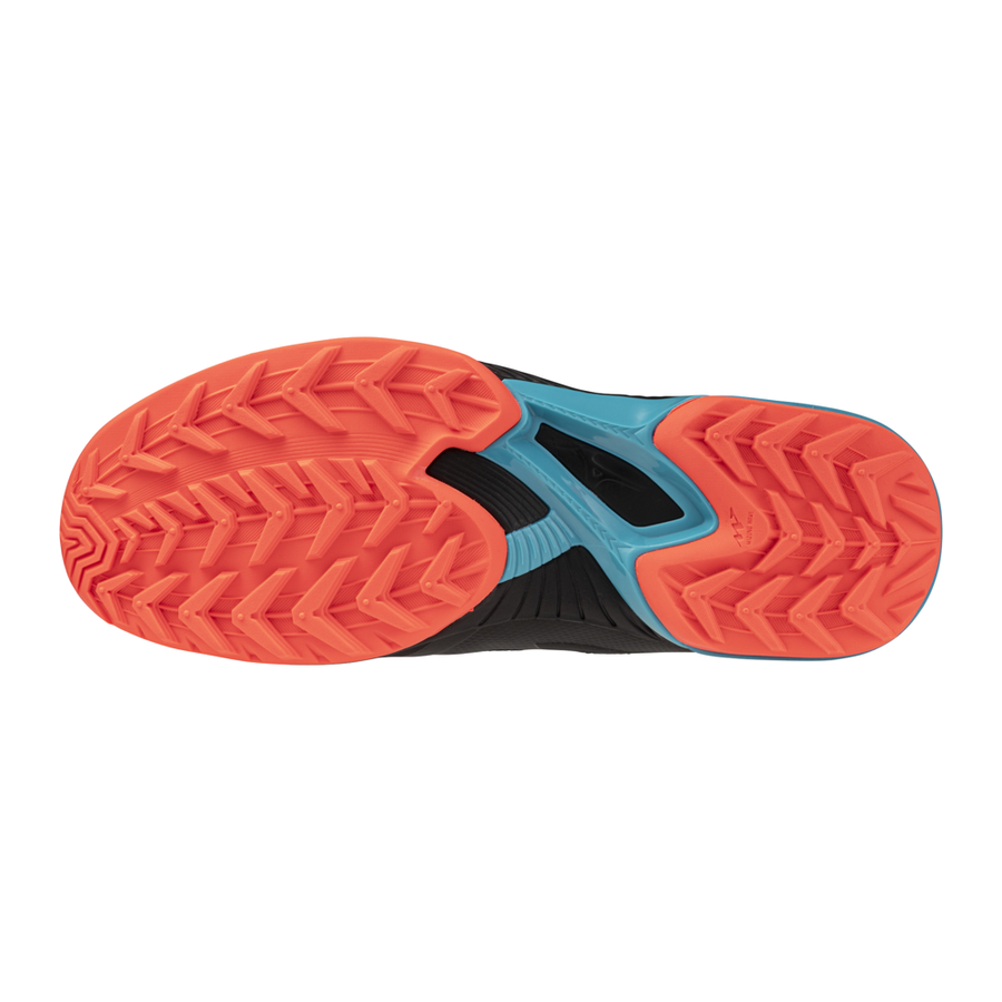 Mizuno WAVE PANTHERA 2 Black/Neon Flame/Peacock Blue